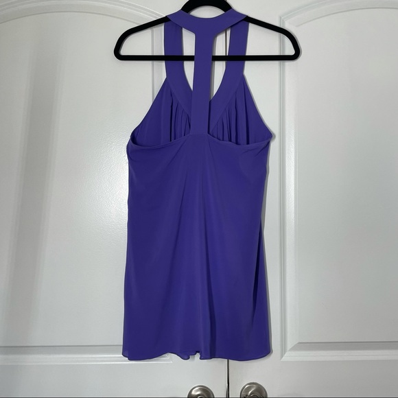 Alice+Olivia Purple Silk Racerback Mini Dress S - Picture 6 of 11